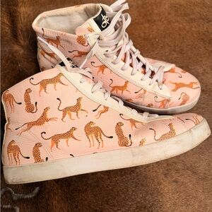 OTBT Leopard Print High-Top Sneakers
